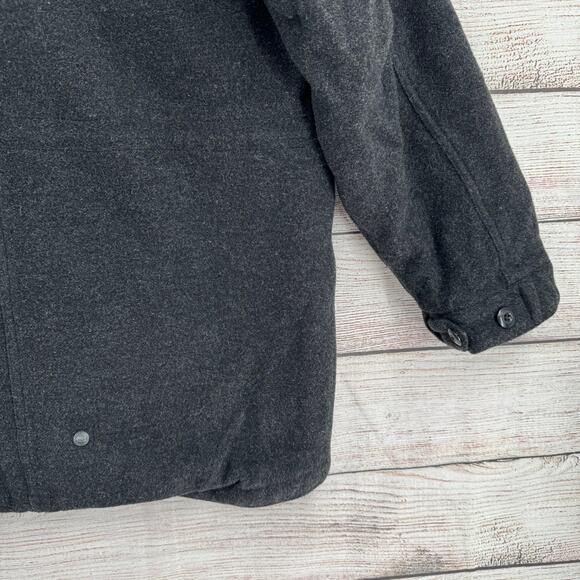 Vintage Polo Jeans Co Ralph Lauren Wool Blend Overcoat Jacket Mens M Black Gray - Picture 15 of 15